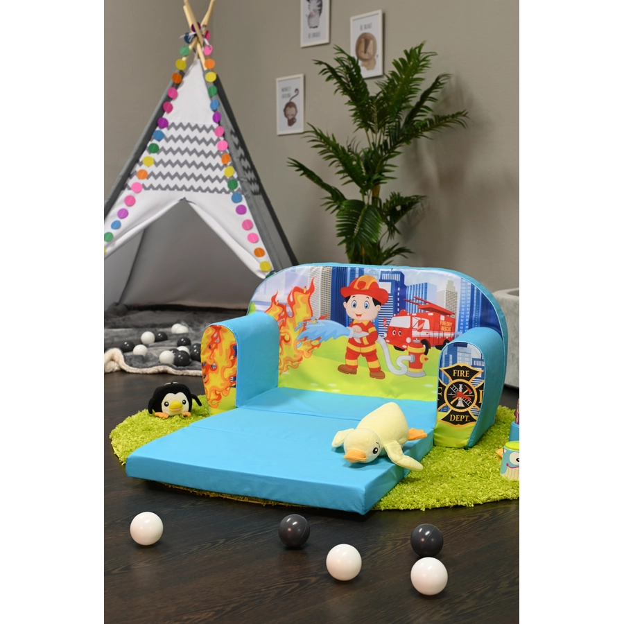 knorr toys® Kindersofa Fireman blau