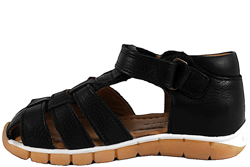 BISGAARD BILLIE SANDAL I SORT GLAT SKIND