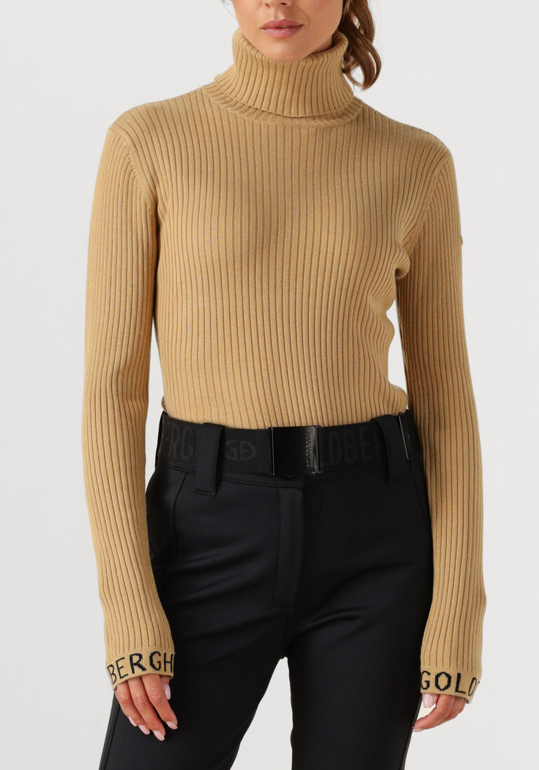 camel goldbergh coltrui mira long sleeve knit sweater