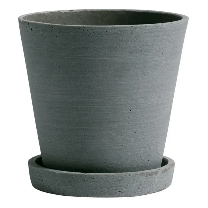 Hay Cache-pot et soucoupe | Gris ardoise