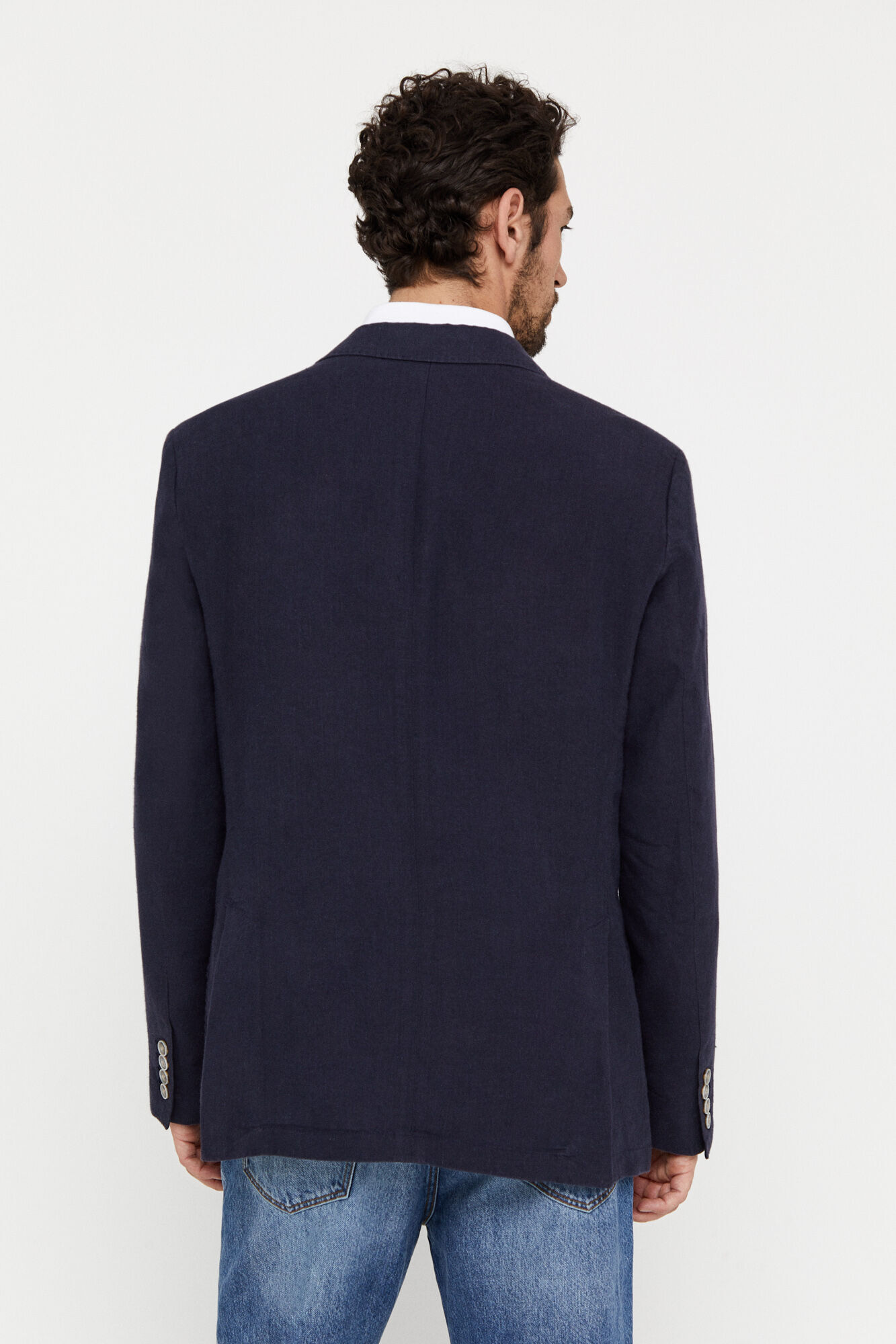 Blazer de linho - Azul marinho