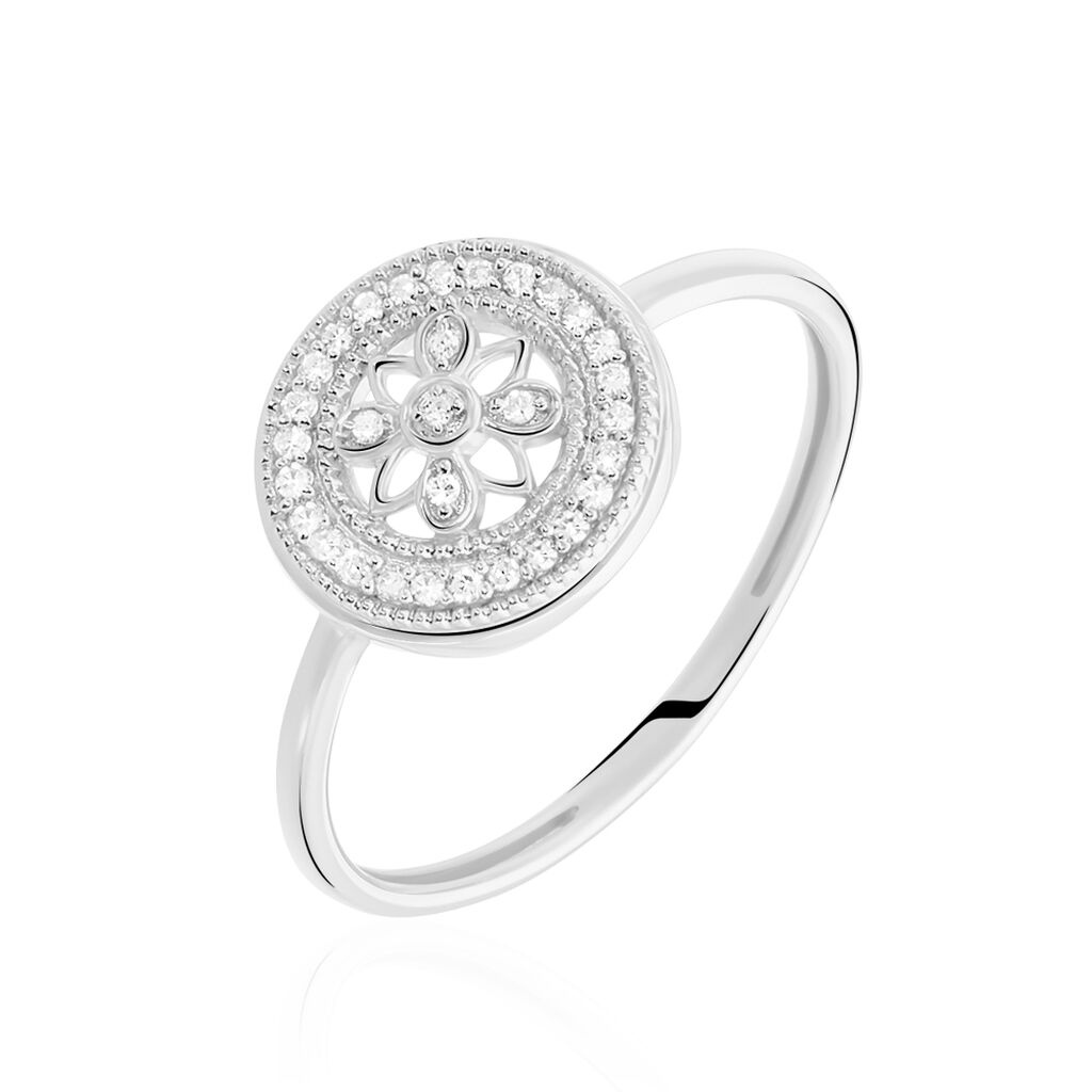 Bague Elfidiane Or Blanc Diamant