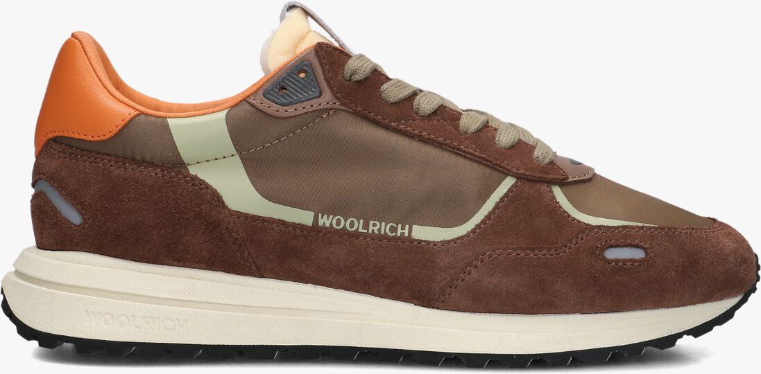 bruine woolrich lage sneakers retro sneaker man camoscio