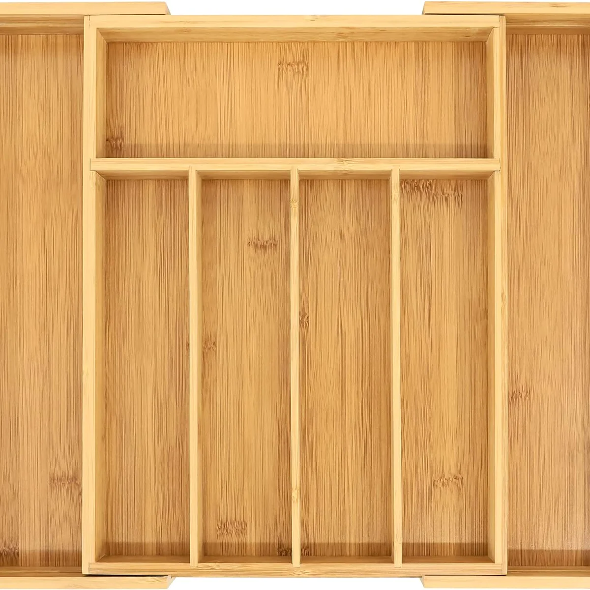 Organiseur de couverts en bambou extensible pour tiroir et porte-usten