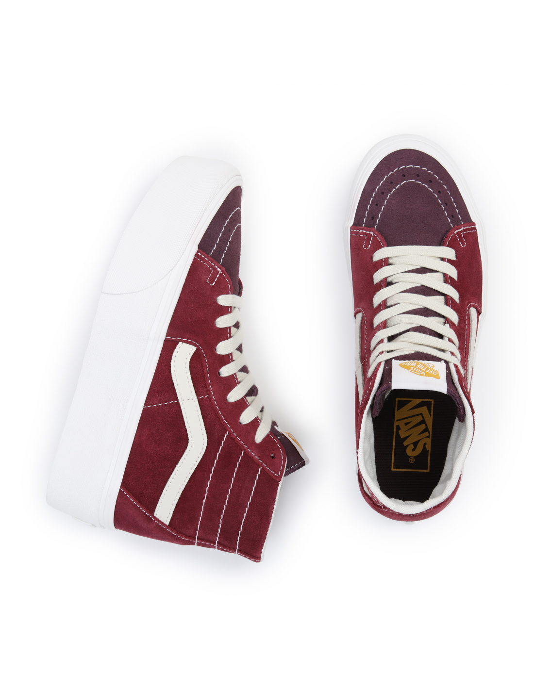 vans Sneakers compensées femme ua sk8-hi tapered rouge
