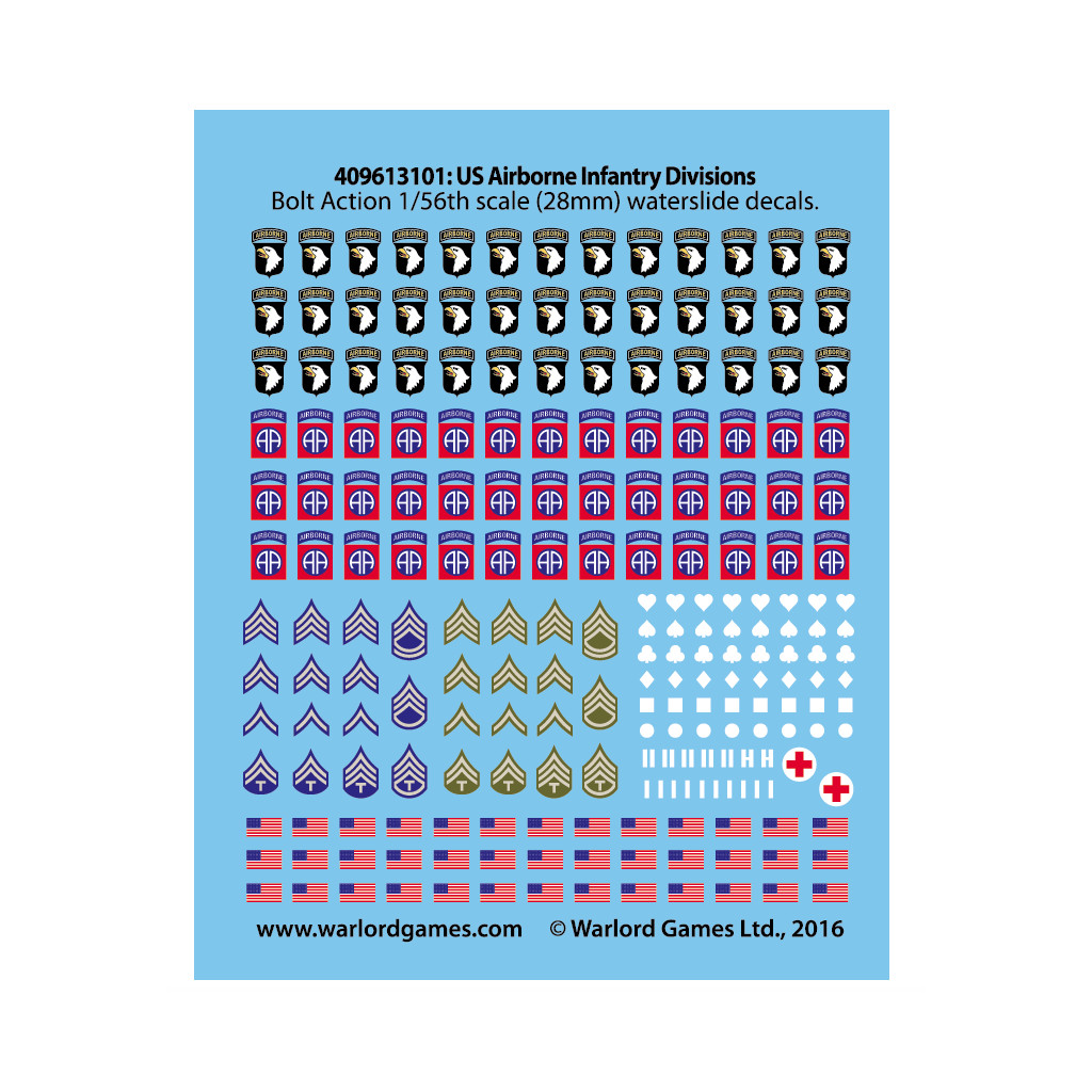 Bolt Action - US Airborne Decal Sheet