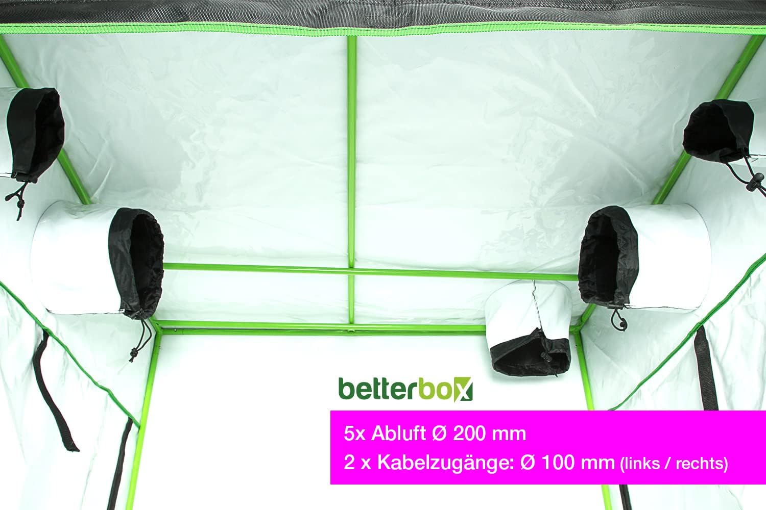 Betterbox 2.0 | Premium Indoorgrowbox | Pflanz | 120x120x180 | Indoor Grow Zelt | Professionelles | Anzuchtzelt | Box | Growzelt | Grow Tent | Growtent | Growber