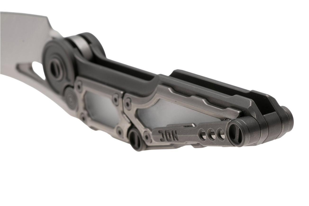NOC Knives MT-3209, Satin M390, Gray Titanium, Gray Titanium Inlay zakmes
