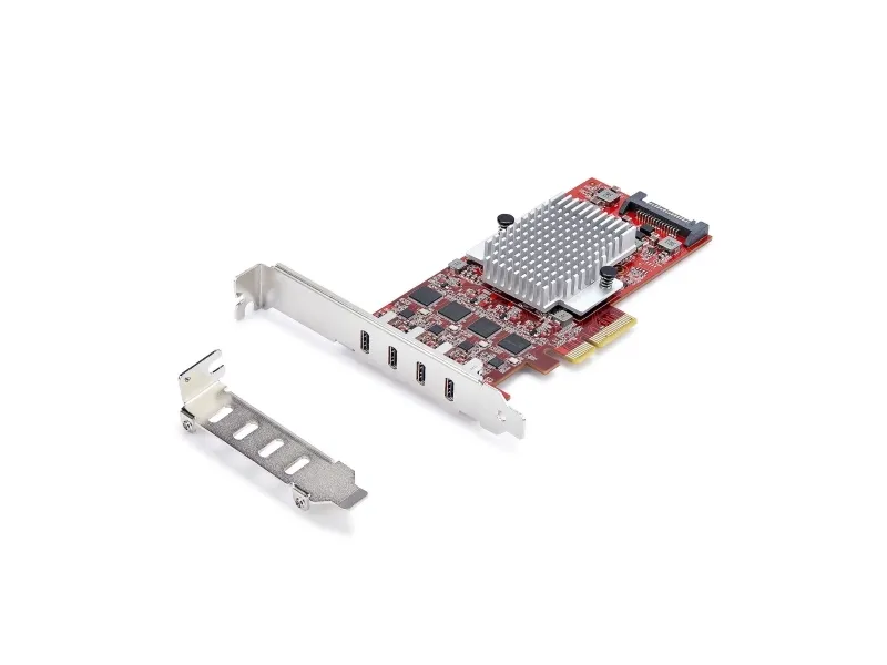 StarTech.com 4-Port USB Type-C PCIe Card, USB-C 10Gb, 4x Controllers, TAA - USB-adapter - PCIe 3.0 x4 - USB-C 3.2 Gen 2 x 4 - TAA-kompatibel