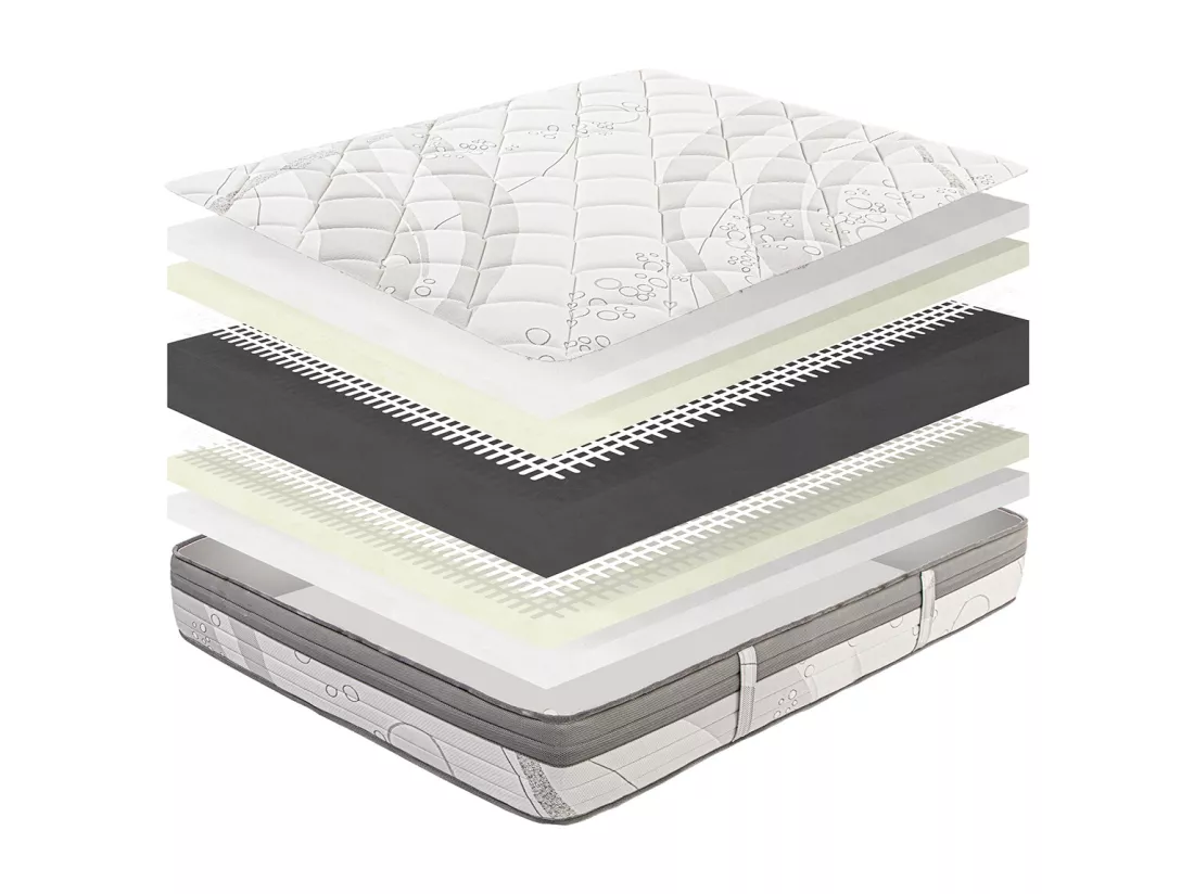 Matelas BILA, réversible 180x200 cm , avec face été/hiver en mousse mémoire de forme, ferme, indépendance du couchage, épaisseur 26cm