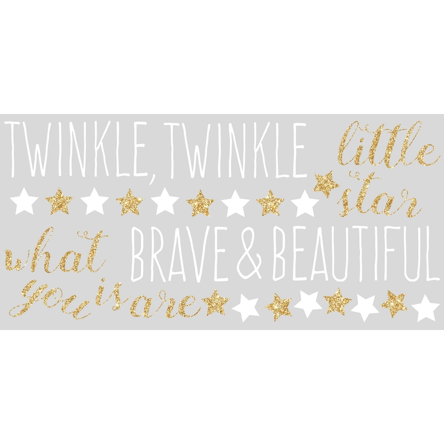 Room Mates Twinkle Twinkle Little Star Quote Mehrfarbig