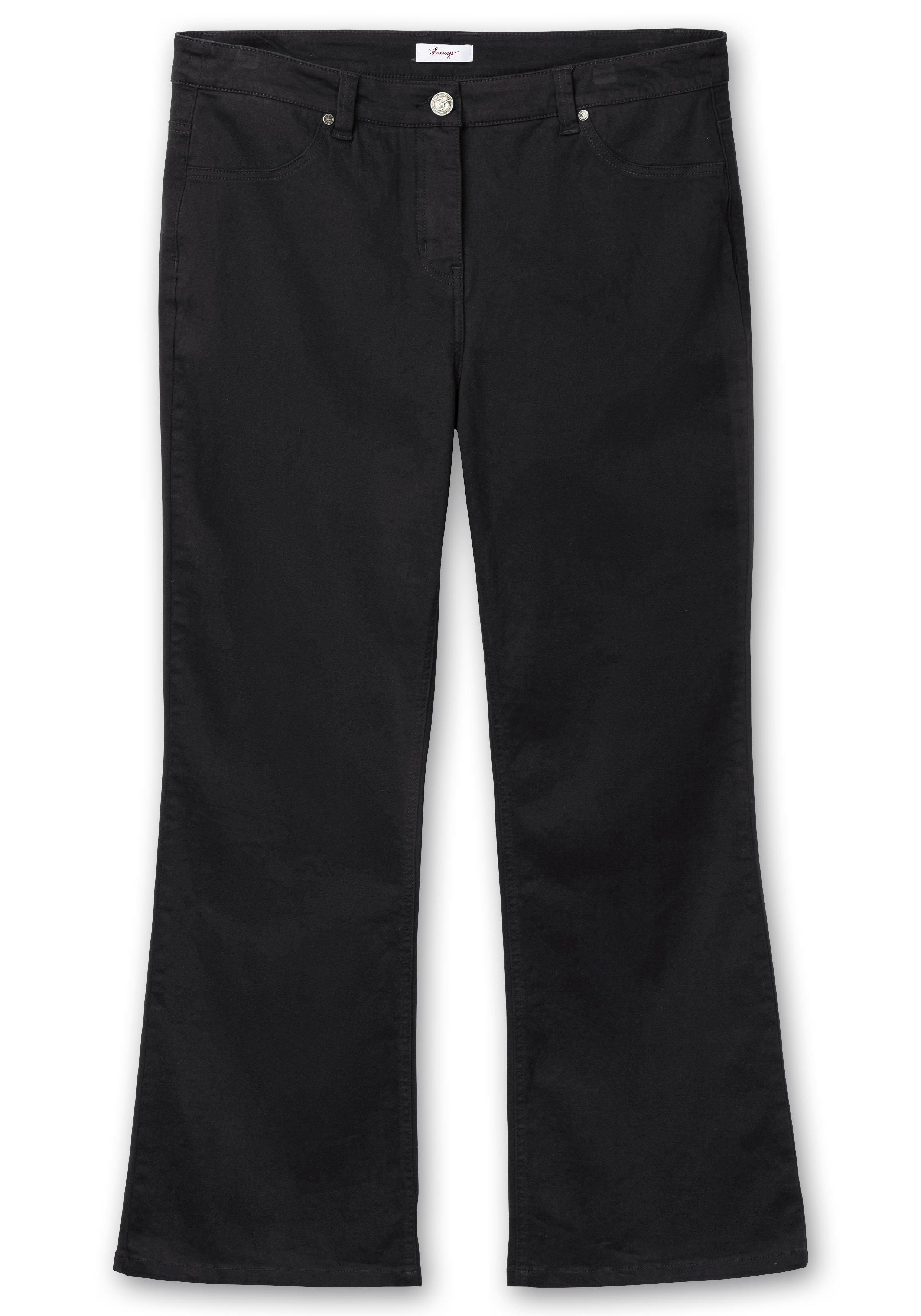 Twillhose in Bootcutform mit Shaping-Einsatz