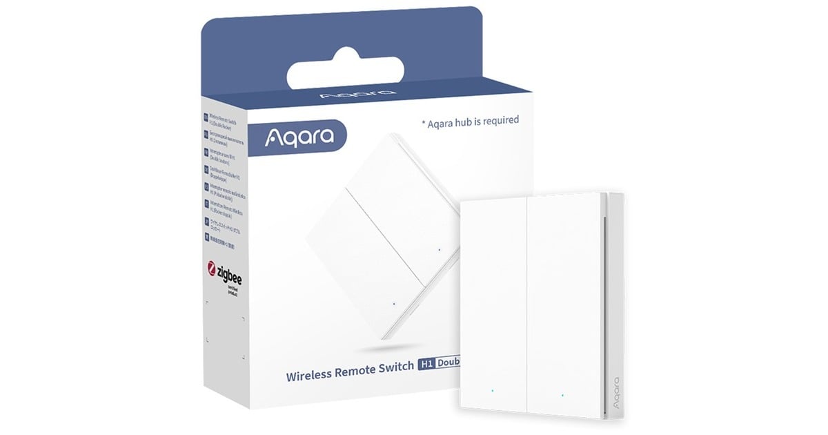 AqaraWireless Remote Switch H1 (Double) knop  (Wit)