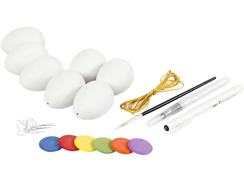 Creativ Company Bastelset Pretty Easter Egg 7-teilig Osterset zum Basteln