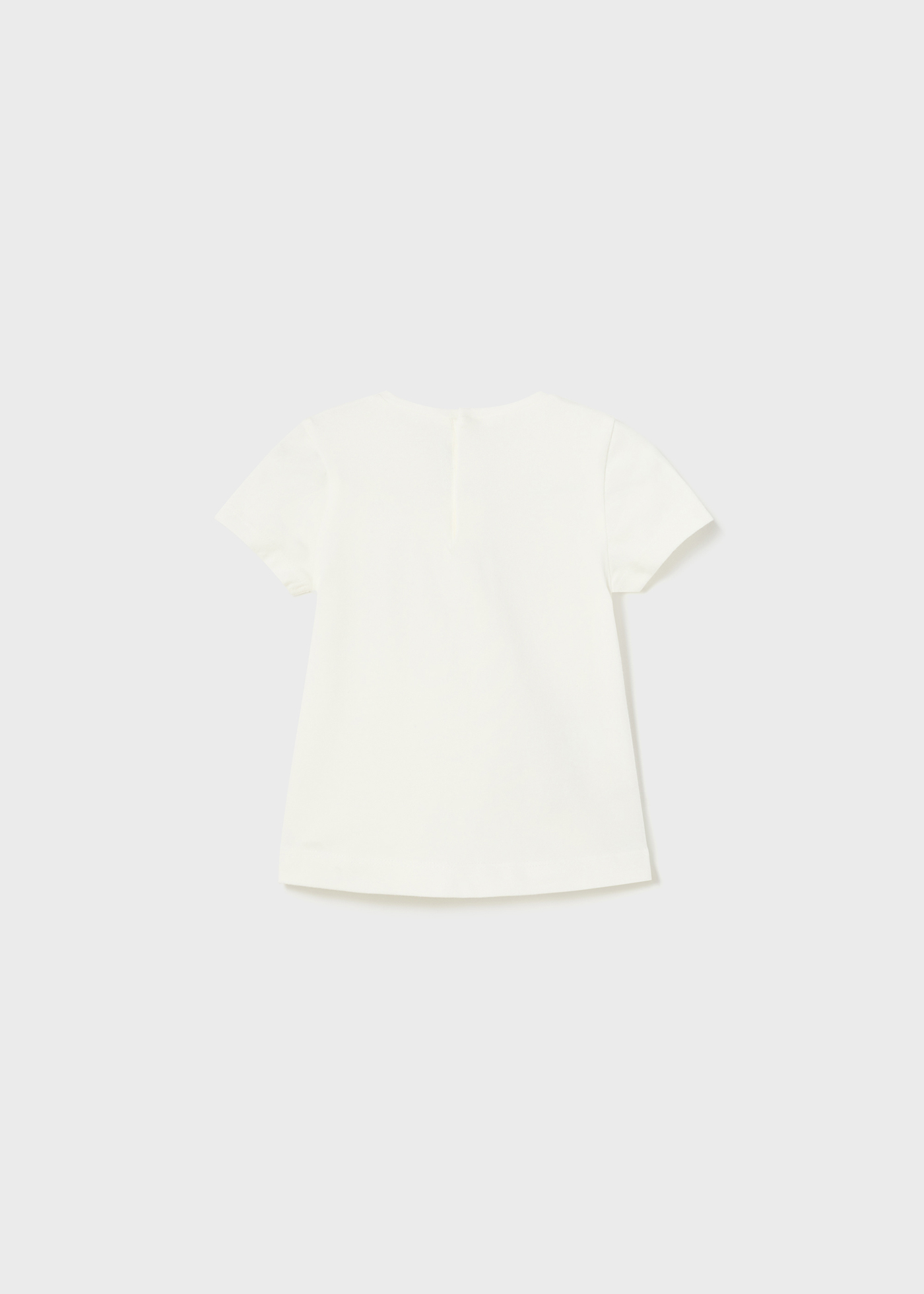Camiseta de manga curta em algodão sustentável para bebês