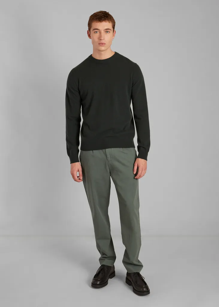 Pantalon à plis en twill de coton L'Exception Paris