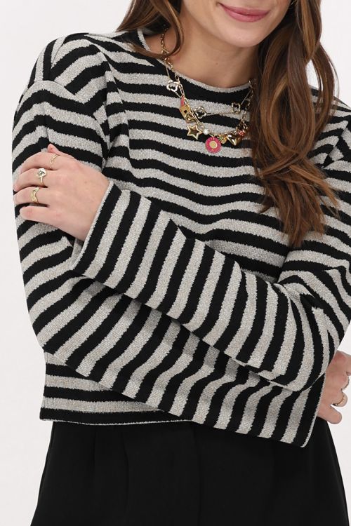 Zwart-wit gestreepte longsleeve