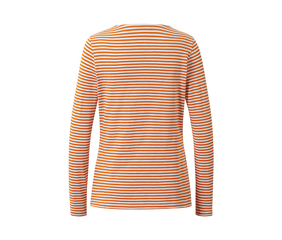 Gestreiftes Langarmshirt, orange