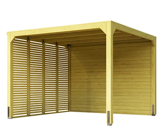 Karibu Pavillon mit 2 Schutz-Wänden, 28 mm (Markaska)