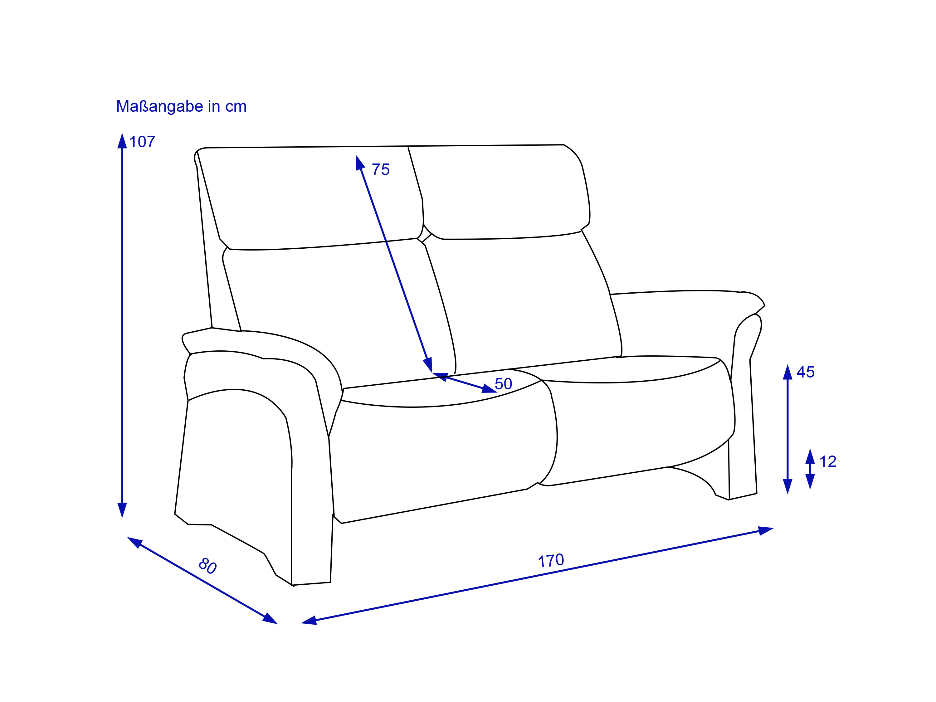 Sofa MONDO 2,5 Sitzer VARIA 4792