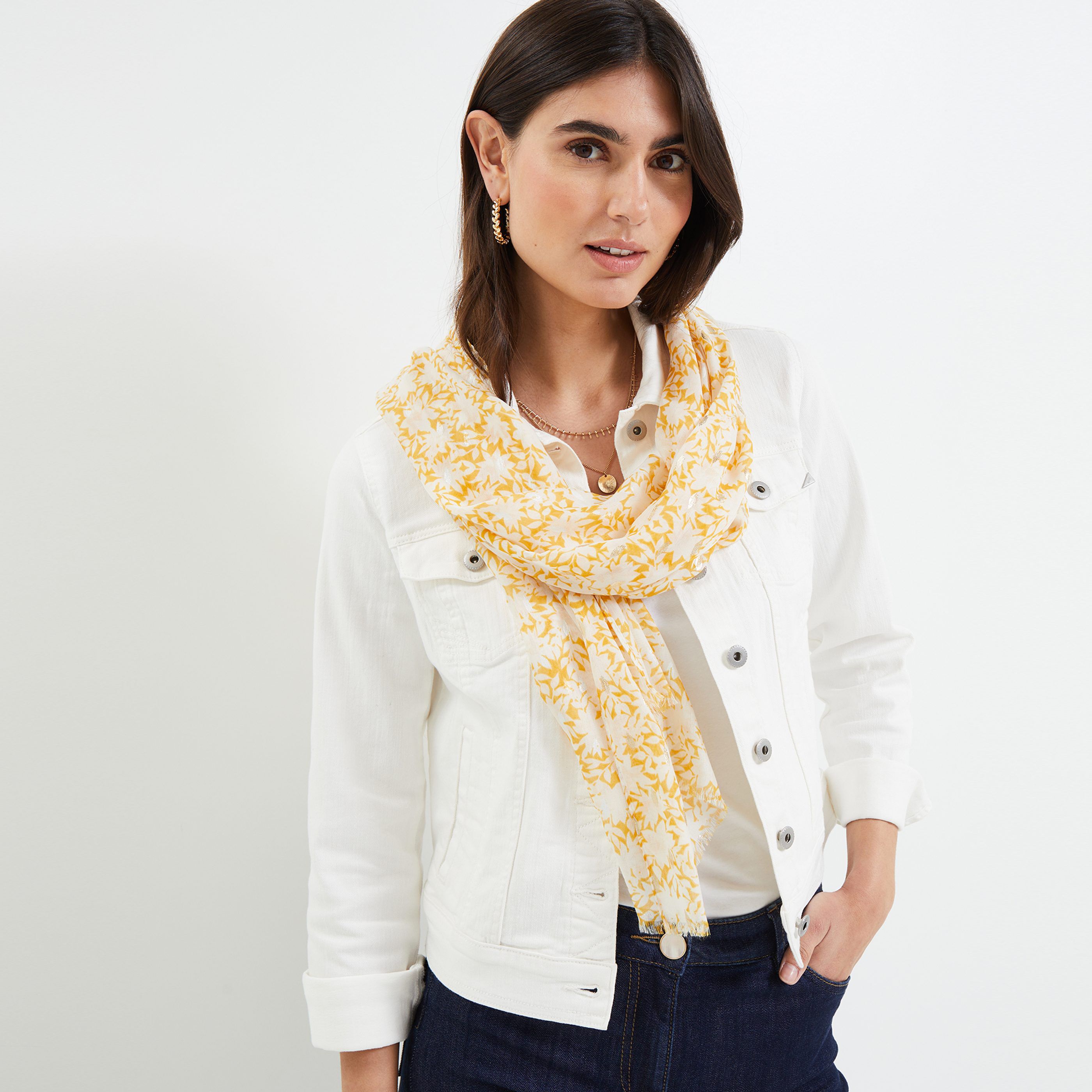 Etole imprimée femme - JAUNE