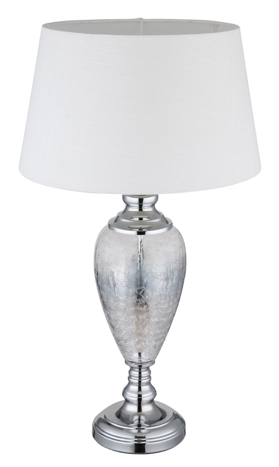 Tischleuchte - weiß-chrom - 66 cm hoch