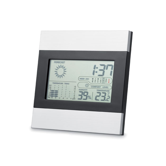 GiftRetail IT3575 - RIPPER Station météo noire et argent