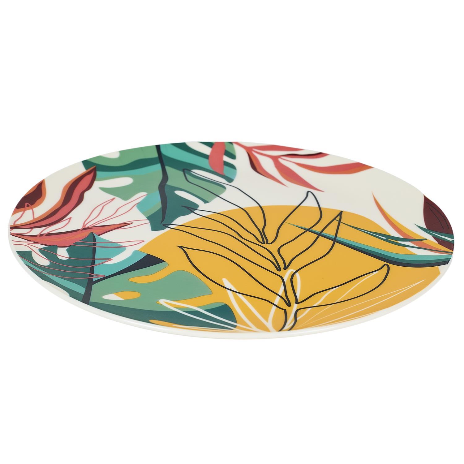 ASSIETTE PLASTIQUE PARADIS EXOTIQUE D.26CM