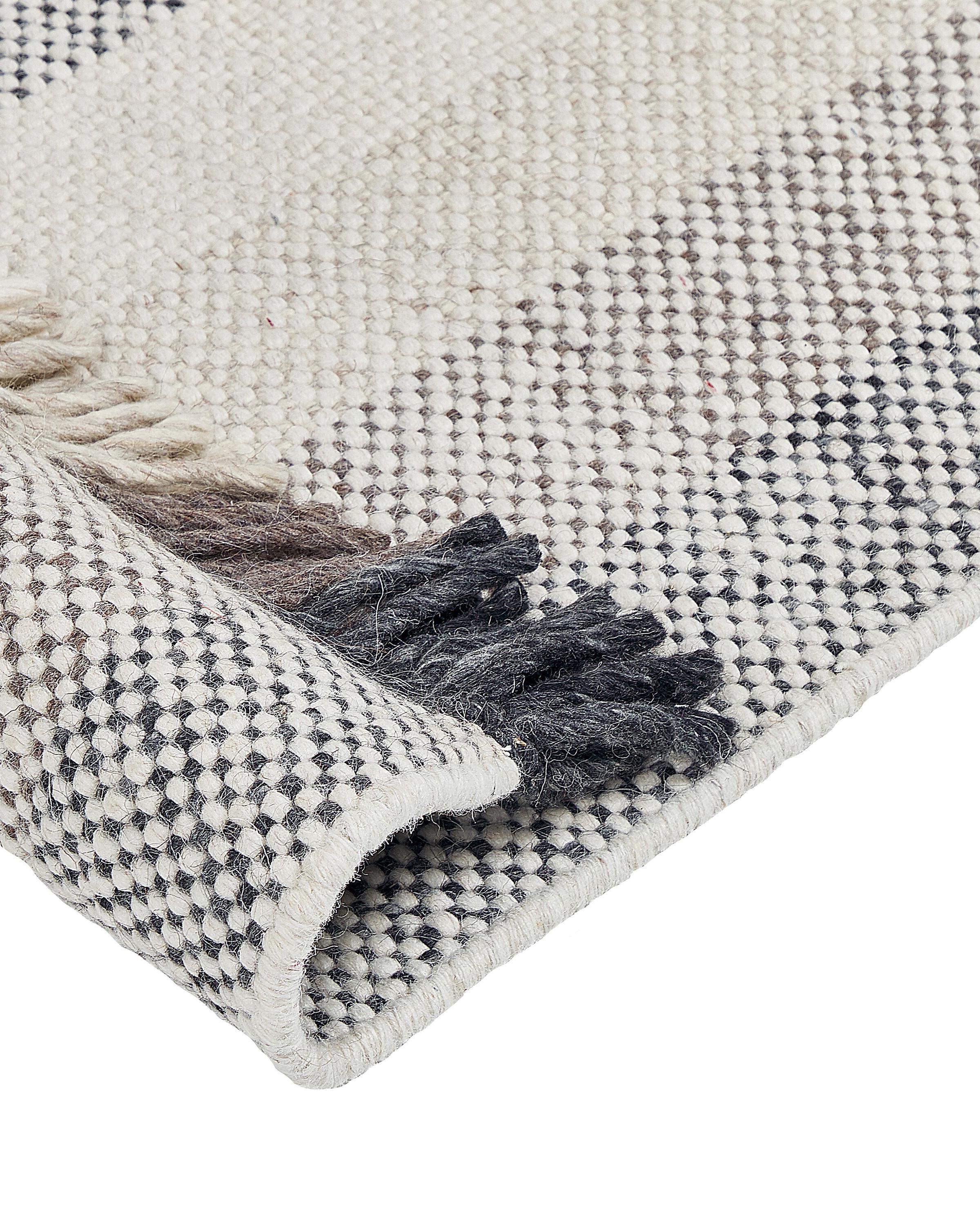 Vloerkleed EMIRLER Wit 160 x 230 cm Wol