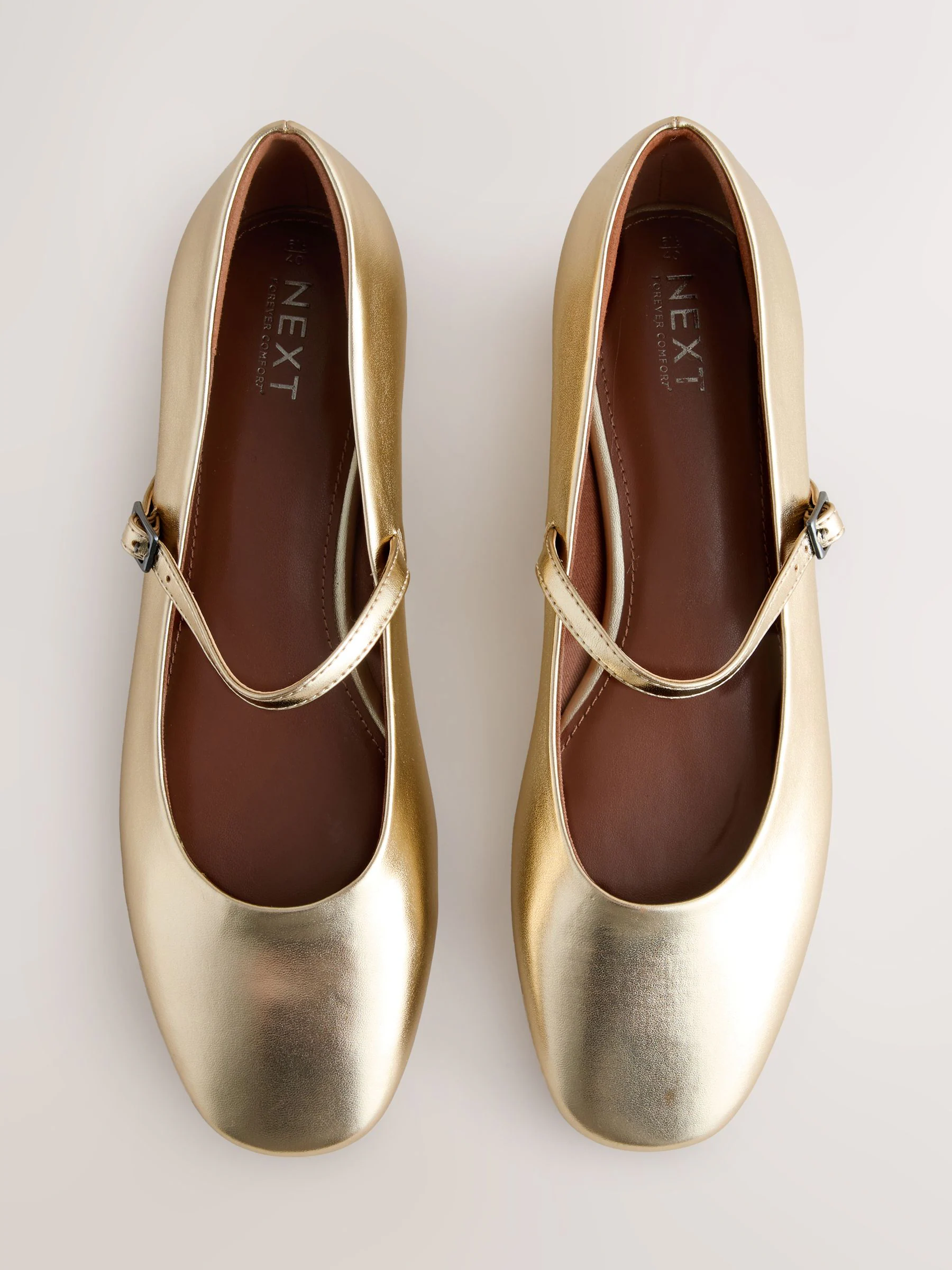 Goud - Forever Comfort® Mary Jane-schoenen met vierkante neus