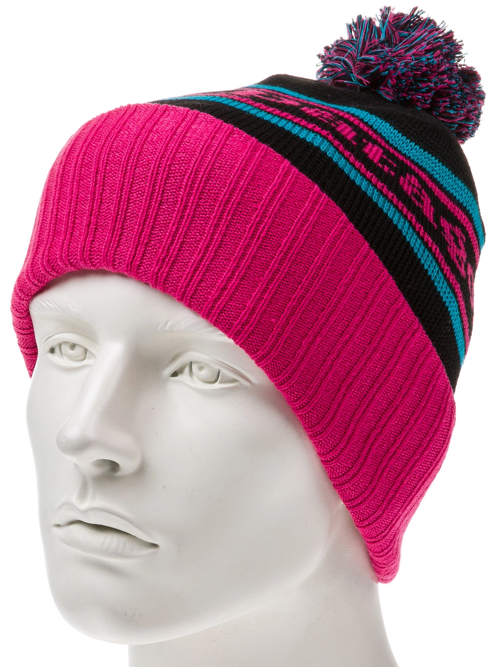 Patagonia Powder Town Beanie park stripe craft pink