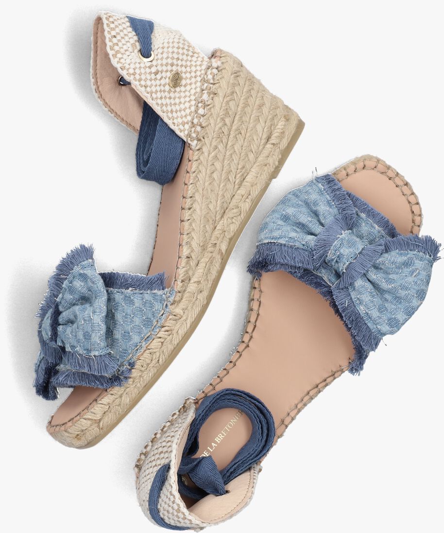 blauwe fred de la bretoniere espadrilles eve bow