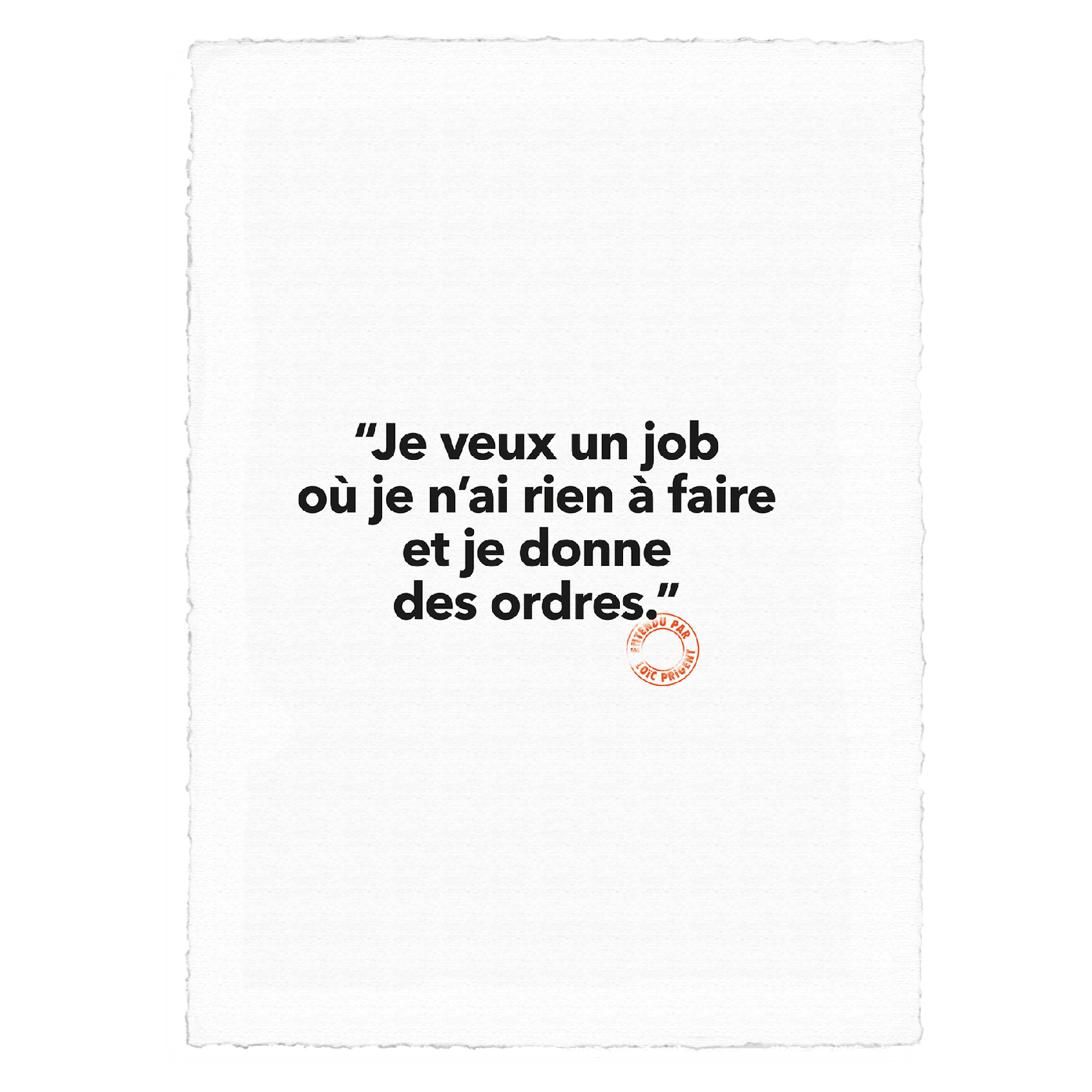 Affiche x Loïc Prigent| Blanc