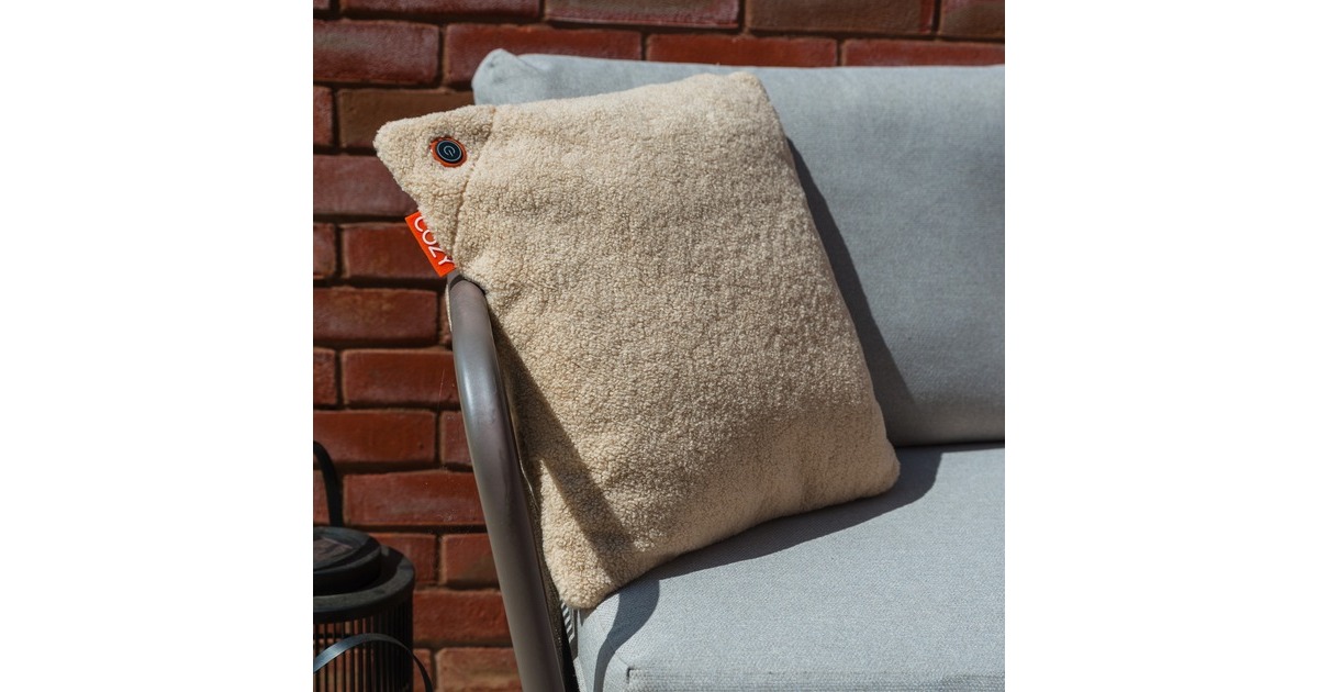 CozyUna Woolly 45 x 45 cm draadloos warmtekussen  (Lichtbeige, Powerbank 5000 mAh)
