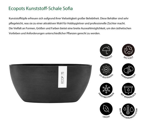 Ecopots Kunststoff-Schale Sofia mit