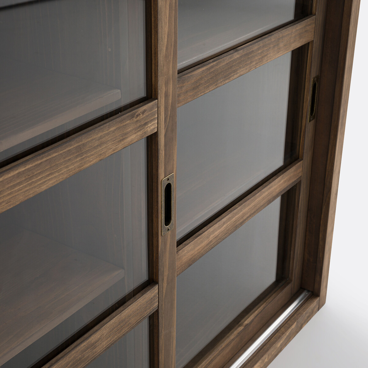 LA REDOUTE INTERIEURS<br>Cômoda com 3 portas de vidro, em MDF de pinho maciço Lunja