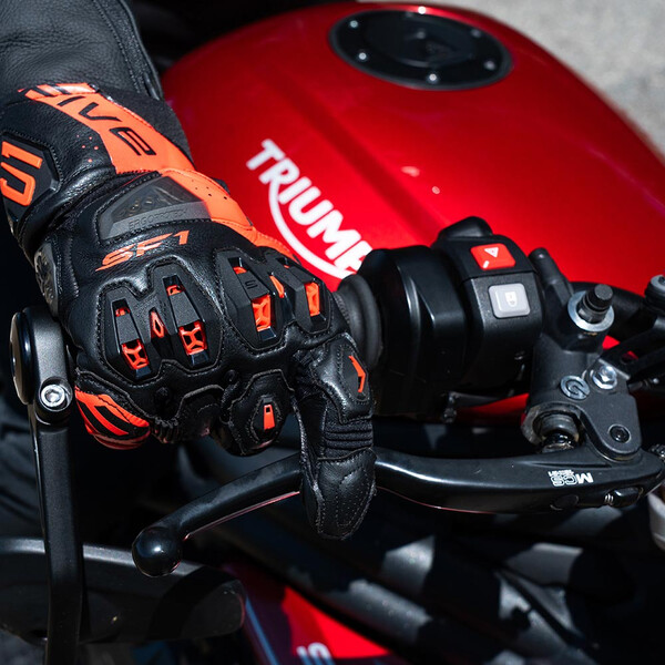 Five - Gants SF1 Evo Noir / Rouge fluo