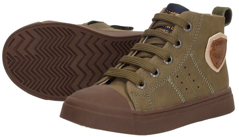 Shoesme Veterschoenen Hoog groen