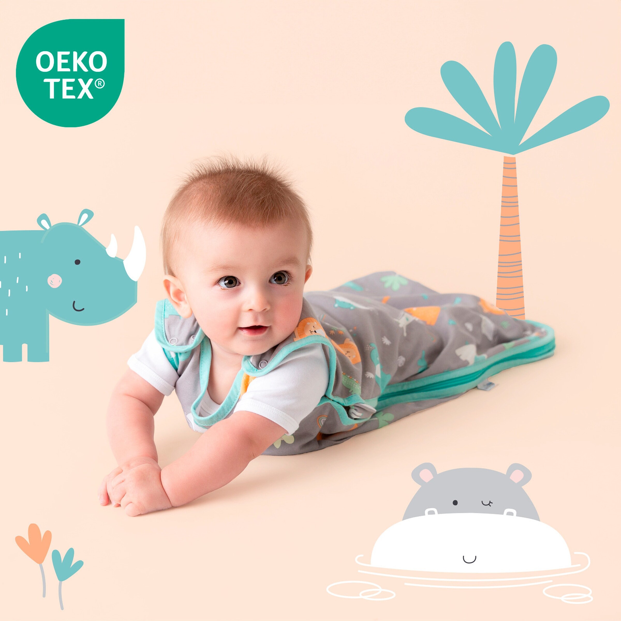 schlummersack Schlafsack ohne Füßen 1.0 Tog Safari