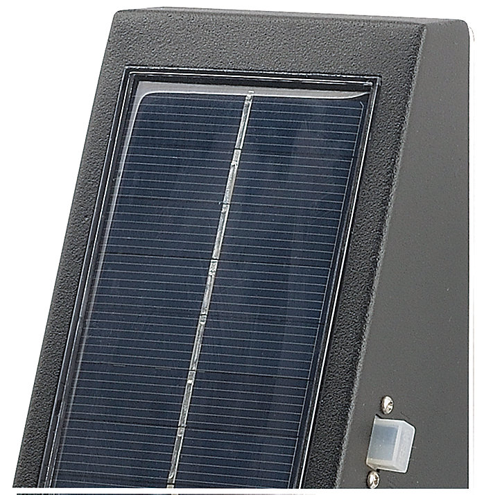 Applique solaire d'angle Plevna LED intégrée solaire 0.12W 345lm IP44 GoodHome noir