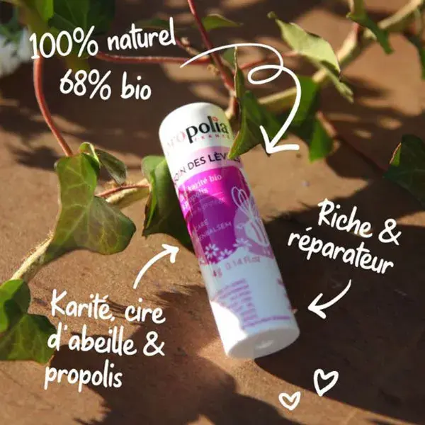 Propolia Baume à lèvres, Propolis, Cire d'abeille & Karité Stick 4g
