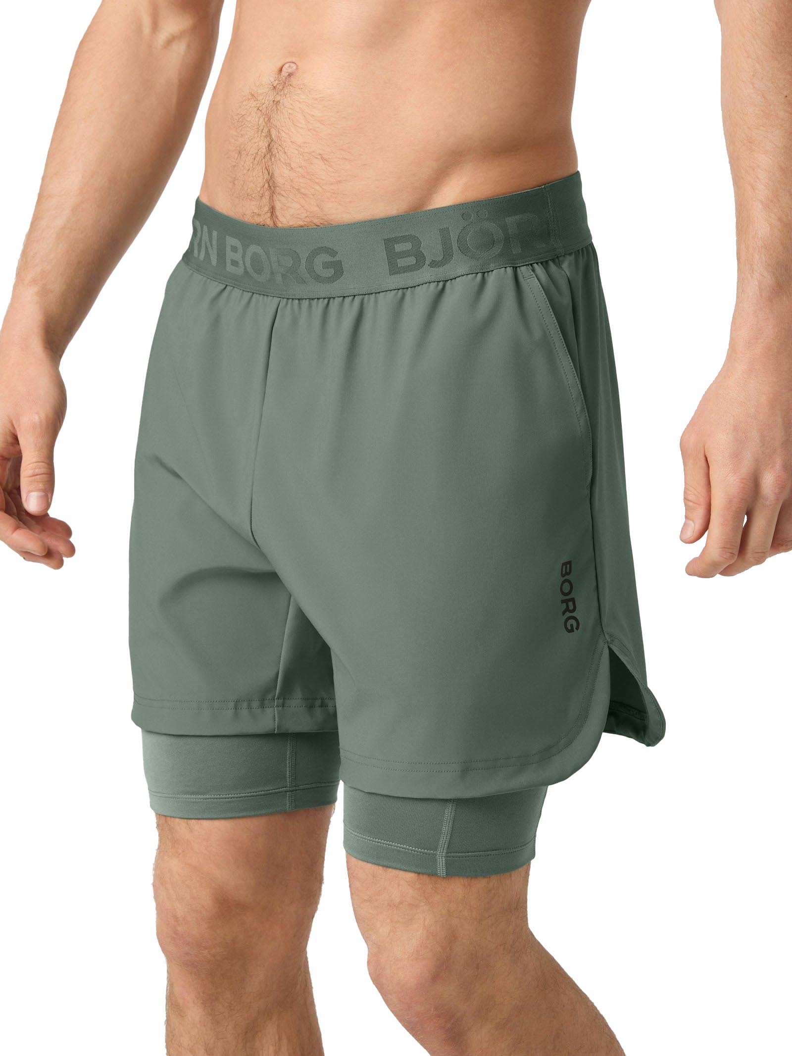 Borg 2in1 Shorts Herre GN081/Agave Green