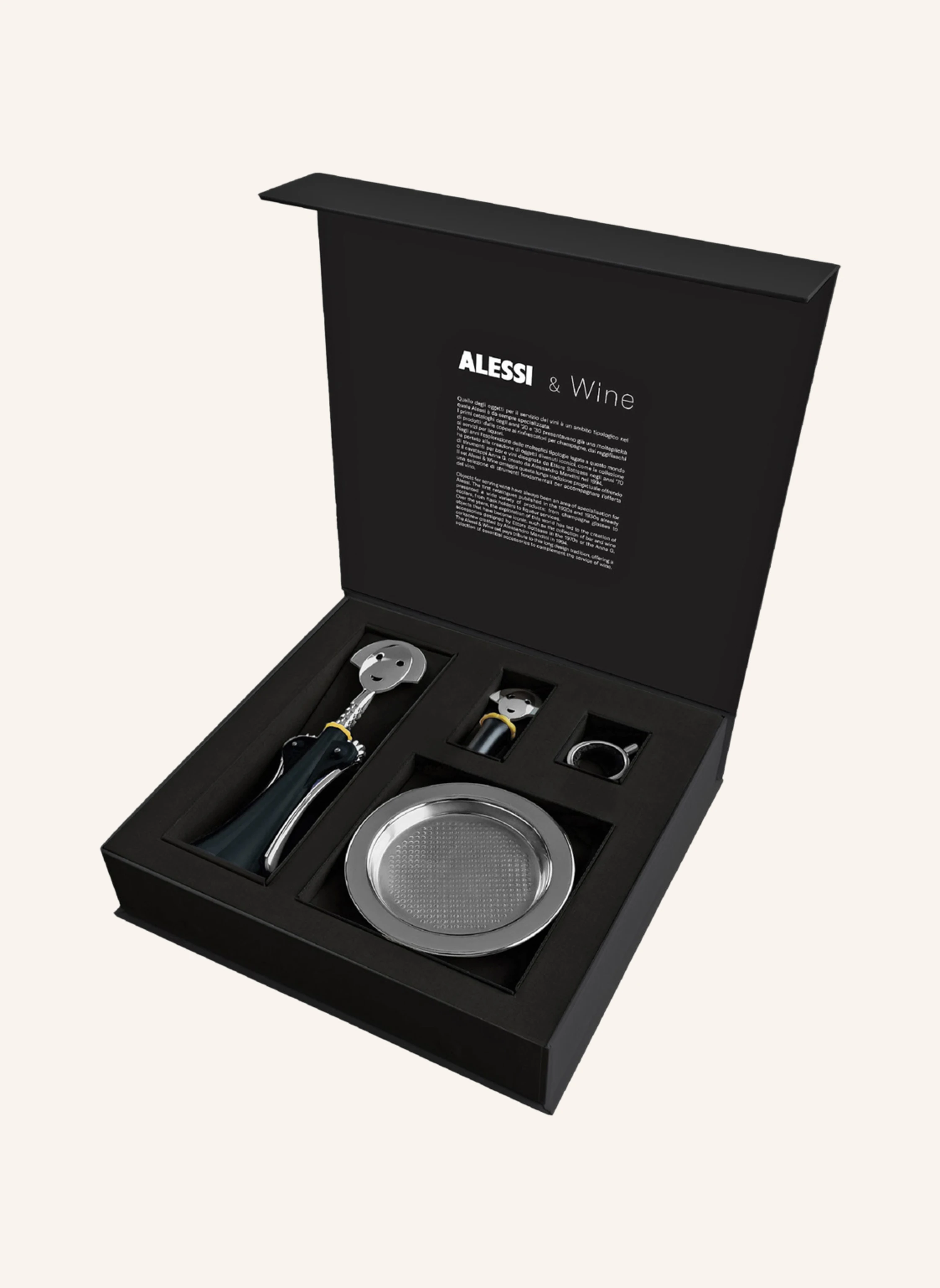 ALESSI 4-tlg. Wein-Set ALESSI & WINE