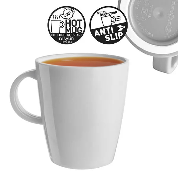 Hot Mug Resylin Dolomit gris clair 30cl anti-dérapant BRUNNER