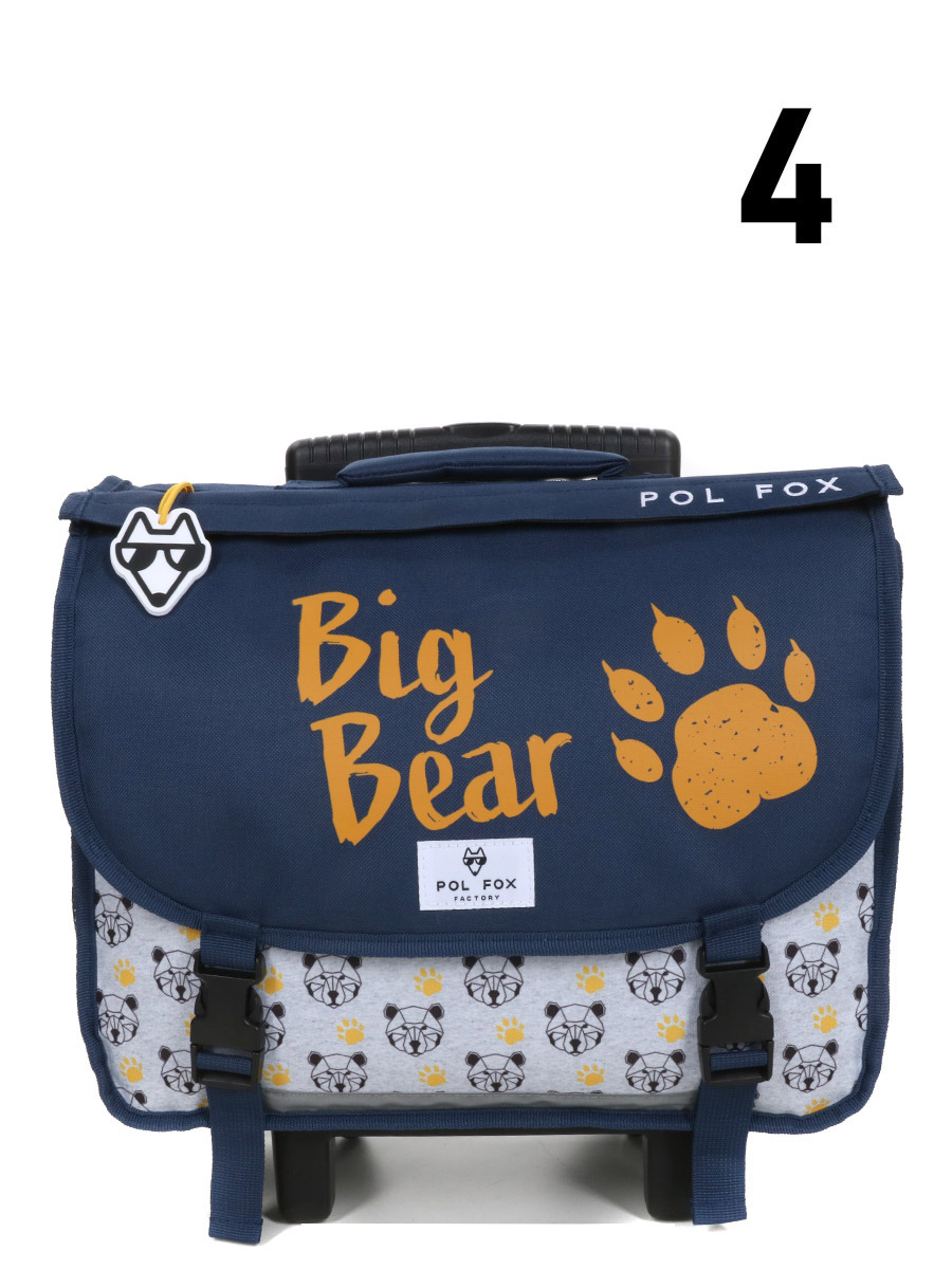 Cartable À roulettes RÀversible Pol Fox Bear 38 cm