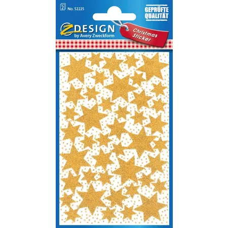 Avery Zweckform Z-Design 52225 Weihnachtssticker, Sterne, 2 Bogen/86 Sticker