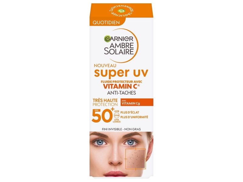 Garnier Ambre Solaire Sonnencreme Anti-Dark-Spot 40 ml Sonnenschutzfluid schützt die Haut vor schädlichen UVA- und UVB-Strahlen