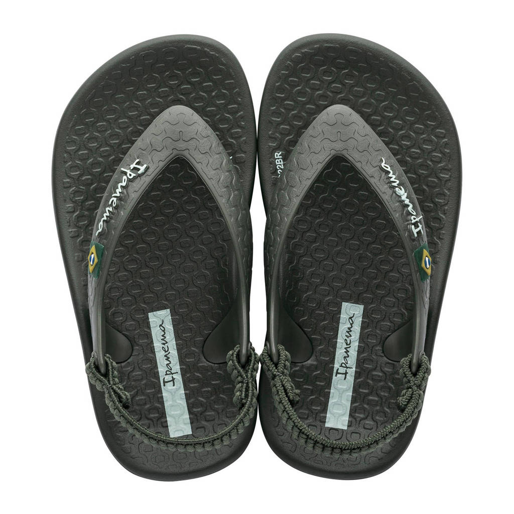 Ipanema Anatomic Soft Babyteenslippers met hielbandje donkergroen