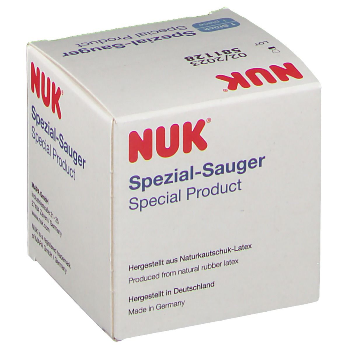 NUK Gaumenspaltensauger aus Latex ungelocht