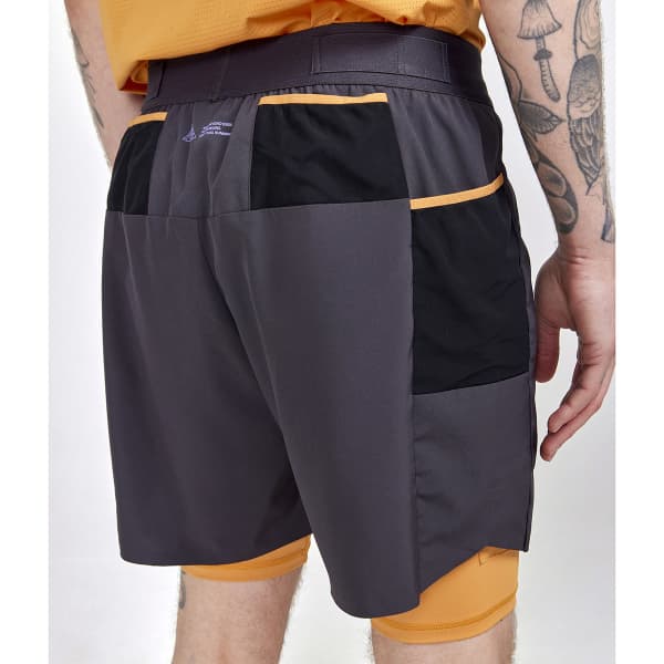 Short running CRAFT PRO TRAIL 2IN1 SHORTS M SLATE/DESERT